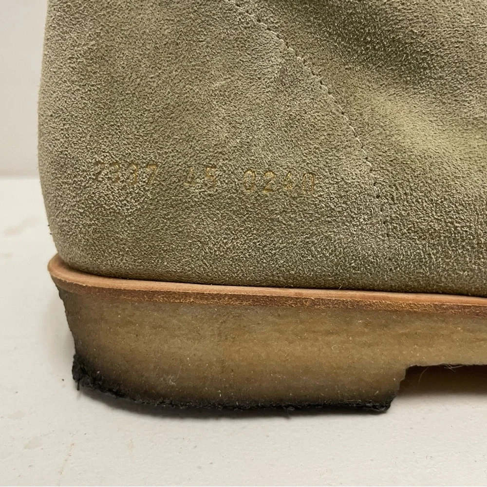 Common Projects Washed Suede Chukka Boots in Sand Size 45 US 12 $552